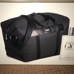 Giorgio Armani Luxury Black Duffle Bag & Dust Bag